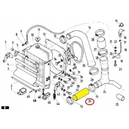 Guminė žarna Zetor C 385 6 cilindrų originali Ursus
