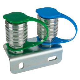 Plokštė iš 2 eurų lizdų m18x1, 5 apsisukimai