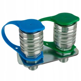 Plokštė iš 2 eurų lizdų m18x1, 5 apsisukimai