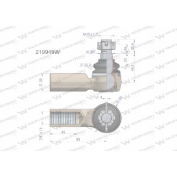 Manitou 219949 Warynski vairo jungtis