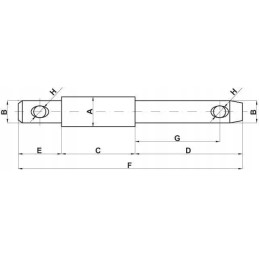 Viršutinės trauklės kaištis 19 00 mm 25 4x175 mm kat