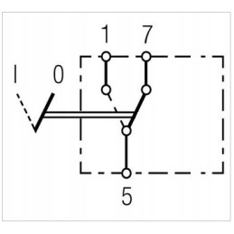 Išjungtas įjungtas 0 1 3 kontaktų raktinis jungiklis 12v 444024