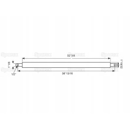 Lauko sija su flanšais, 2 kategorija, 934mm