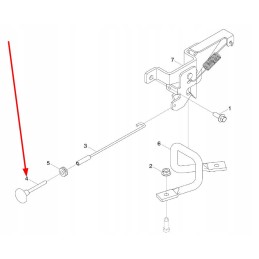 Tb1s473010002k variklio gaubto užrakto troso rankena