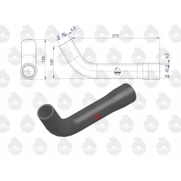 Viršutinė guminė žarna C 385 4 cilindrų originali Ursus