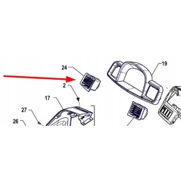 P5s81301131 kairiojo oro išleidimo angos dangtelis