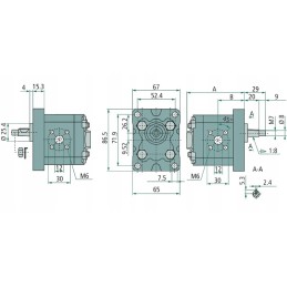 Hidraulinis siurblys 2 1cc dešinė EU 1 8 gr 1