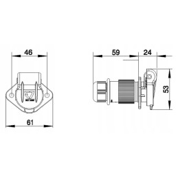 Erich Jaeger 3 polių lizdas