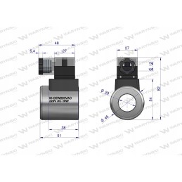 Solenoidinio skirstytuvo ritė e38dvs6 2 e12dv
