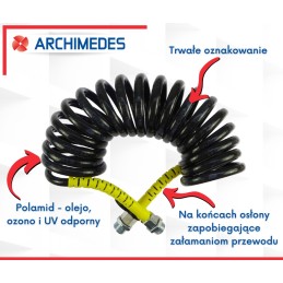 Spiralinis kabelis m 16x1 5 4 5m raudonas 452 711 01