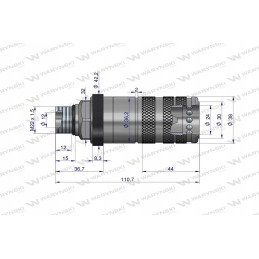 Euro m22 greitoji jungtis, mf claas push pull lizdas