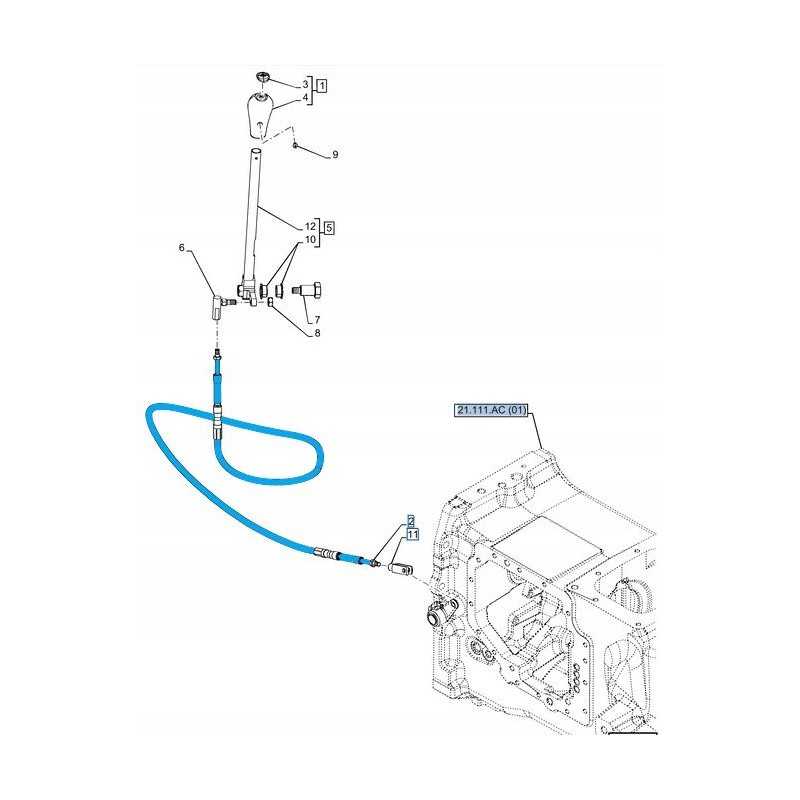 New Holland T6 4764 pavarų perjungimo trosas