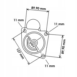 Starterio dėklas maxxum 114799a1 12v 2 8kw hc cargo