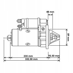 Starterio dėklas maxxum 114799a1 12v 2 8kw hc cargo