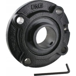 Sukomplektuotas guolis su apvaliu korpusu