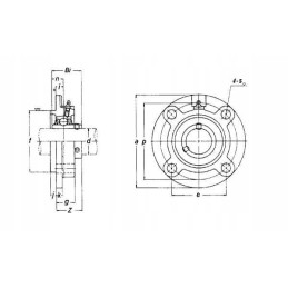 Sukomplektuotas guolis su apvaliu korpusu