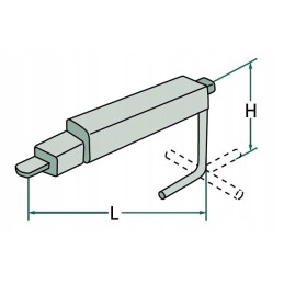 Stovėjimo stabdys su pasukama rankena
