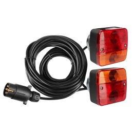 Lempos komplektas su magnetu, 7-5m laidas priekabai