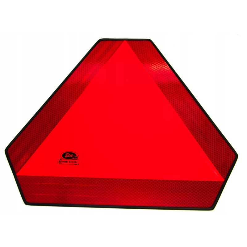 Trikampis, skiriantis mažo greičio metalinę transporto priemonę