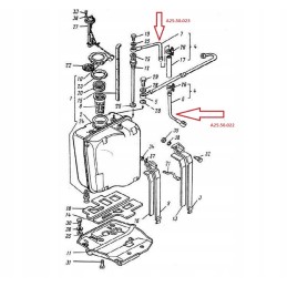 Apatinis vamzdis į t 25 nusodinimo baką
