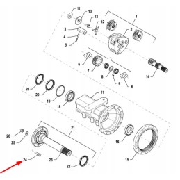 Ft800 39 101d dešiniojo ratlankio tvirtinimo varžtas m20