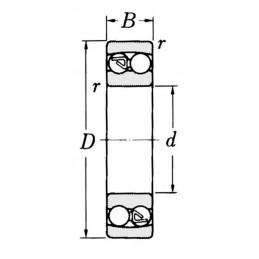 Savaime išsilyginantis rutulinis guolis 30x62x20 mm skf