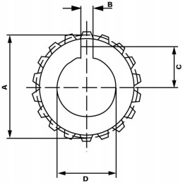 Spline įvorė 25x22 z14 1 8 gr2 mo2014 jo