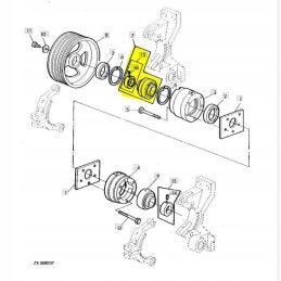 John Deere pjovimo būgno guolis platus 6000 AZ4