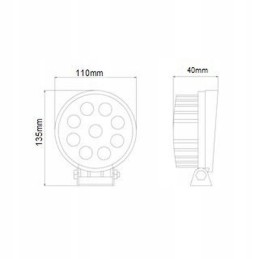 Darbinis žibintas, LED darbo lempa 27w, traktorius
