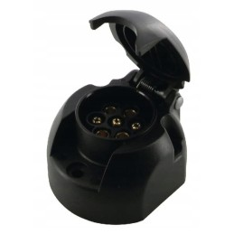 7 polių 12v lizdas su įmontuotu PVC Hella