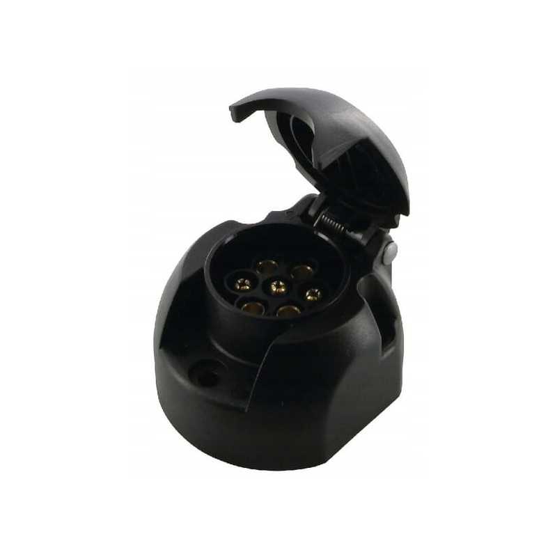 7 polių 12v lizdas su įmontuotu PVC Hella