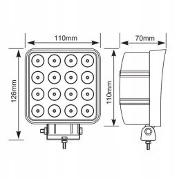 Darbo šviesa LED darbo lempa 48w traktorius