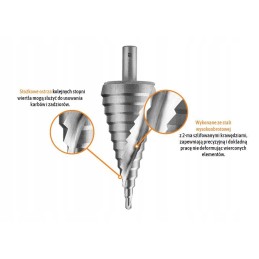 Pakopinis metalinis grąžtas 4 30 mm teger motoge