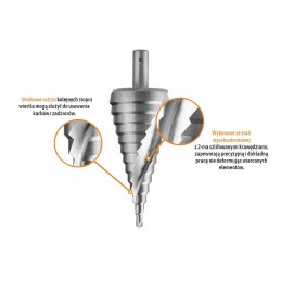 Pakopinis metalinis grąžtas 4 30 mm teger motoge