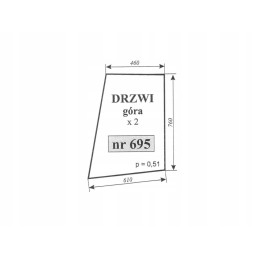 Durų stiklo viršus Escort450 krantinė Smolniki 695