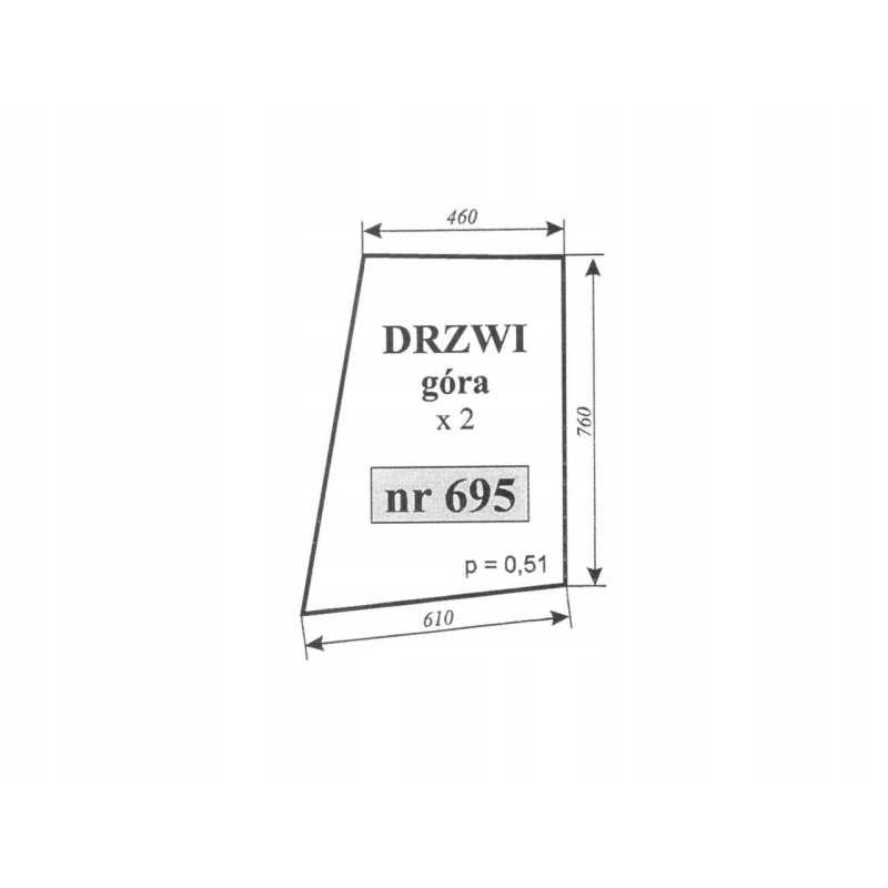 Durų stiklo viršus Escort450 krantinė Smolniki 695