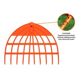 Šakės grėbliai plastikiniai lapai su tvirtinimu spustelėjimu