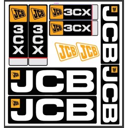 Seno tipo JCB 3CX gaubto logotipo lipdukas