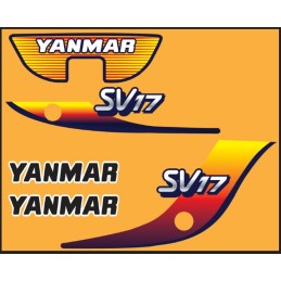 Yanmar SV17 ekskavatoriaus gaubto logotipo lipdukas