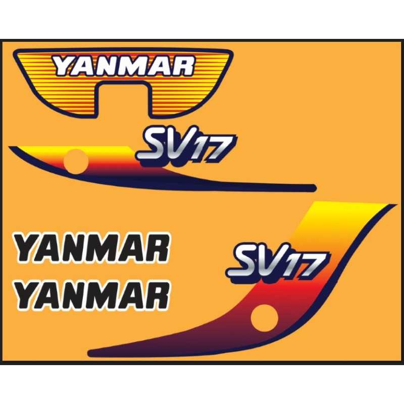 Yanmar SV17 ekskavatoriaus gaubto logotipo lipdukas