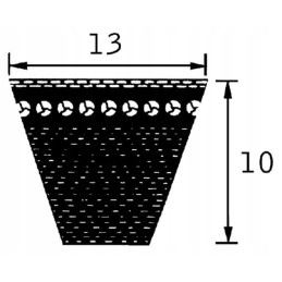 Dantytas trapecinis diržas AVX 13 1775 mm AVX131775