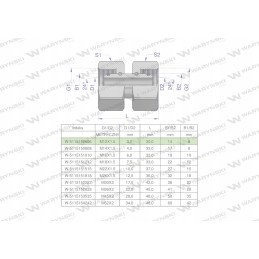 Hidrametrinė jungtis AA M12x1 5 06L Warynski