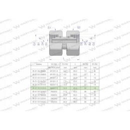 Hidrametrinė aa jungtis m26x1 5 18l warynski