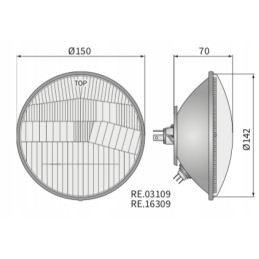 R2 Ursus Wesem RE03109 priekinio žibinto optinis elementas
