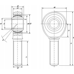 Cilindro kilpa su kairiuoju išoriniu sriegiu oe 12