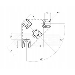 Trikampis galinis laikiklis Nimco vairasvirtei