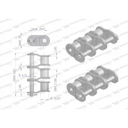 Grandinė pologniwo p12b 3 r3 3 4 warynski