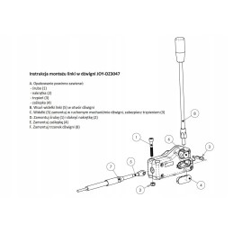 Hidraulinio skirstytuvo valdymo svirtis 3047
