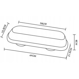 Plokščia įspėjamoji lemputė su 32 šviesos diodais