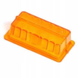 Oranžinės spalvos šviestuvo gaubtas